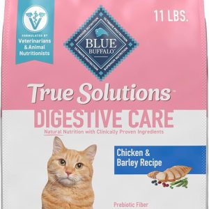 Blue Buffalo True Solutions Digestive Care Natural Dry Cat Food for Adult Cats, Chicken, 11-lb. Bag