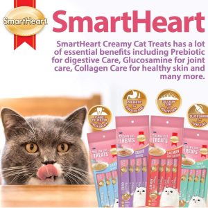 SmartHeart Cat Treat Creamy Salmon Chicken Tuna with Goat Milk Flavor 60g Collection SmartHeart Cat Treat Creamy Salmon Chicken Tuna with Goat Milk Flavor 60g Collection
