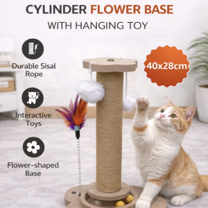 Sisal Scratching Post with Interactive Balls